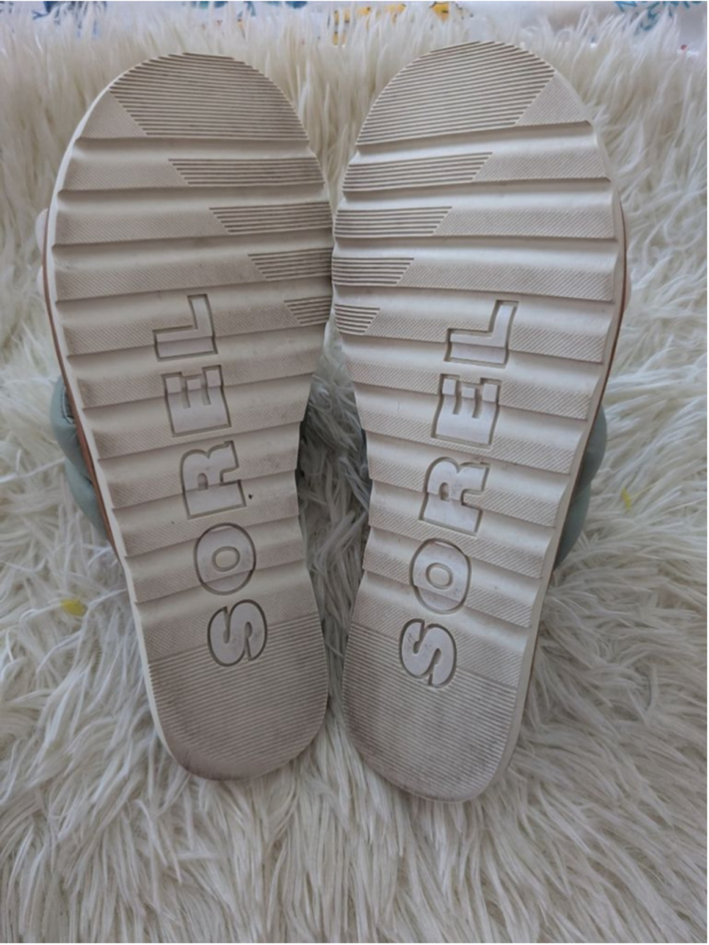 Sorel Ella II Puff Slides Size 8 Sage Green Ivory Padded Sandals - Picture 8 of 12